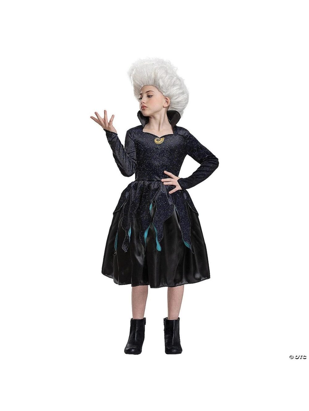 Disney Little Mermaid Ursula Costume Dress tulle seashell sparkles girls S